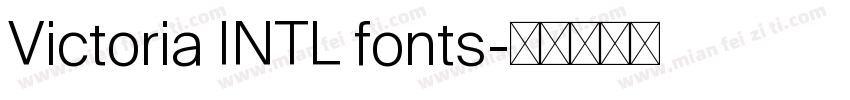Victoria INTL fonts字体转换